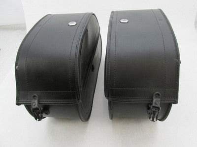 Pair of Viking Bags Harley Davidson Black Semi Rigid Lockable Saddleba