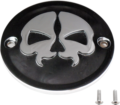 Drag Specialties Split Skull Derby Covers Black 0940-1615