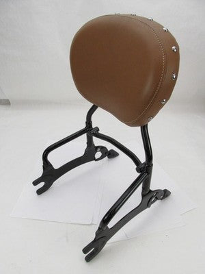 Indian Roadmaster OEM Backrest Pad Tan with Studs and 12" Black Sissyb