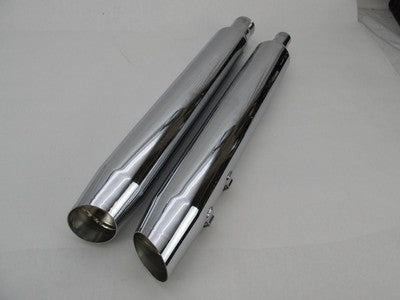 Pair of Harley Genuine Chrome Touring Exhaust Mufflers 64900236A & 649