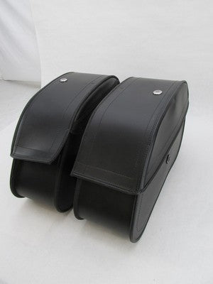Pair of Viking Bags Harley Davidson Black Semi Rigid Lockable Saddleba