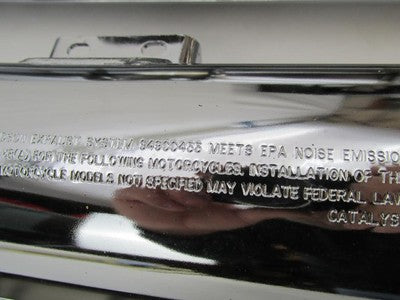 Pair of Harley-Davidson Genuine Chrome Exhaust Mufflers 64900456 & 649