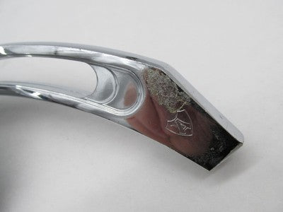Arlen Ness Chrome Left Side Oval Grooved Side Mirror