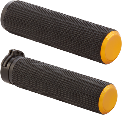 Arlen Ness Cable Fusion Series Grips Gold Knurled 07-337