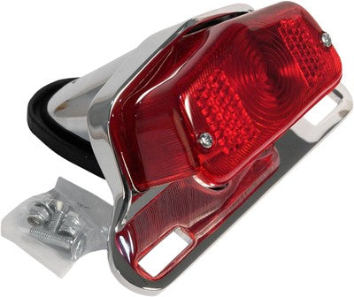 Emgo Lucas Style Taillight with Chrome Bracket Clear Lens 62-21510