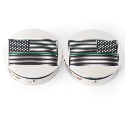 FIGURATI DESIGNS Swing Arm Covers Green Line American Flag - Custom -