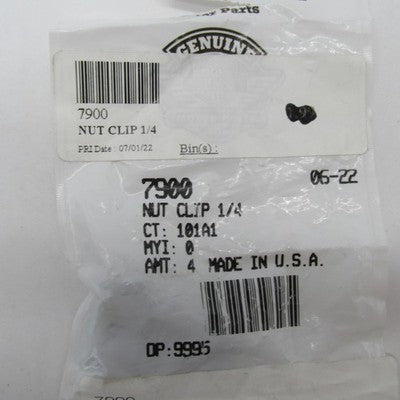 Lot of 2 Harley Davidson Genuine OEM NOS Nut Clips ¼ 7900