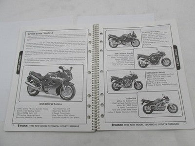 Suzuki Factory 1998 New Model Technical Update Seminar Manual Book 999