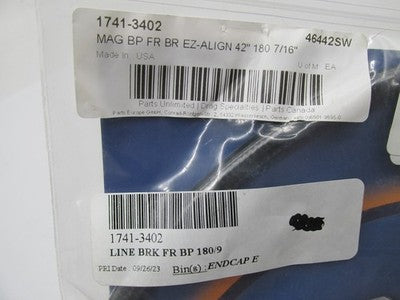 Magnum NOS 46442SW E-Z Align Braided Front Brake Line 42", Black Pearl