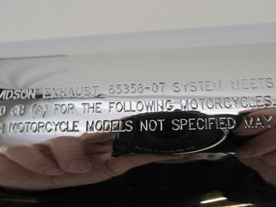 Harley-Davidson Genuine FLSTN Chrome Exhaust Muffler 65358-07