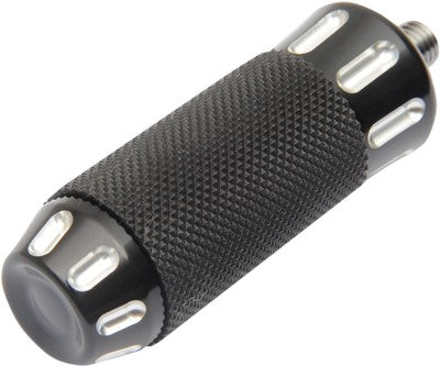 Drag Specialties Brake and Shift Pegs Black w/ Clear Cuts 1603-0286