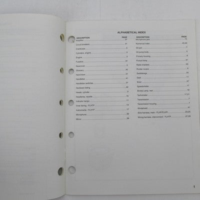 Harley-Davidson Official 1996 Police Models Parts Catalog Supplement 9