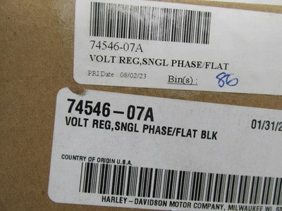 Harley Davidson Genuine NOS NIB Volt Regulator Black 74546-07A