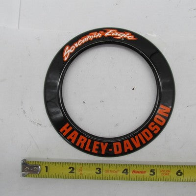 Harley Screamin' Eagle Genuine NOS Air Cleaner Trim Ring Black/Orange