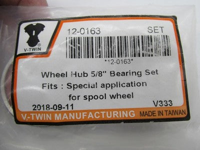 V-Twin Manufacturing NOS Wheel Hub 5/8" Bearing Set 12-0163