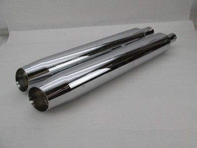 Pair of Harley Genuine Chrome Touring Exhaust Mufflers 64900236A & 649