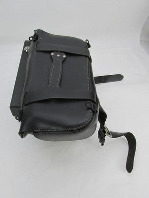 The Leatherworks Harley Black Left Side Single Lockable Saddlebag 19x1