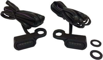 Drag Specialties LED Handlebar Marker Lights Black/Smoke/Amber 2040-2131
