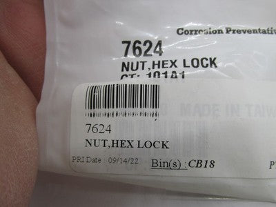 Lot of 6 Harley-Davidson OEM NOS Self-Locking Flexloc Hex Nuts 7624