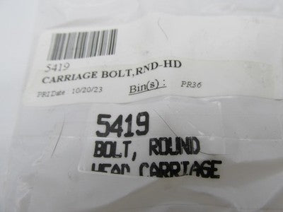 Lot of 3 Harley Davidson NOS OEM 5/16"-18 x 1-3/4" Carriage Bolt 5419