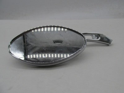 Arlen Ness Chrome Left Side Oval Grooved Side Mirror