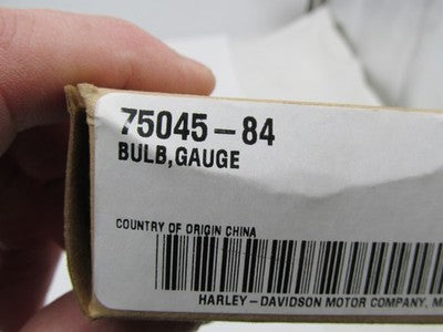 Lot of 10 Harley-Davidson OEM NOS 12V Bayonet Gauge Bulbs, Clear 75045