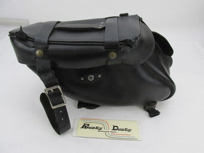 The Leatherworks Harley Black Left Side Single Lockable Saddlebag 19x1