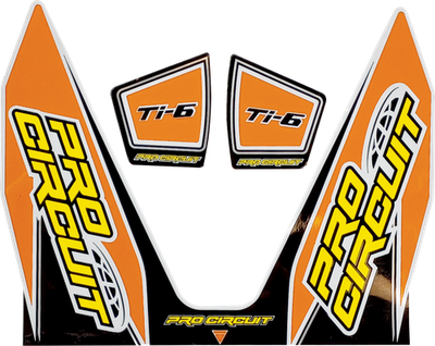Pro Circuit Ti-6 Exhaust Decals Orange DC22TI6-ORANGE
