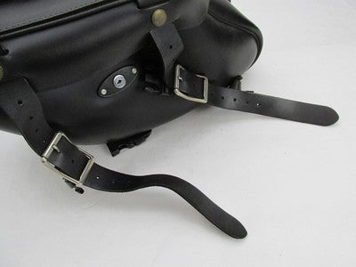 The Leatherworks Harley Black Left Side Single Lockable Saddlebag 19x1