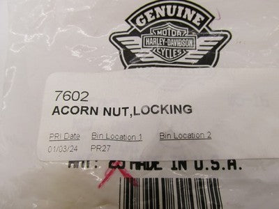 Lot of 18 Harley Davidson Genuine NOS Acorn Locking Nut 7602