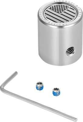 FIGURATI DESIGNS Heel-Toe Shifter Cover American Flag - Stainless Stee