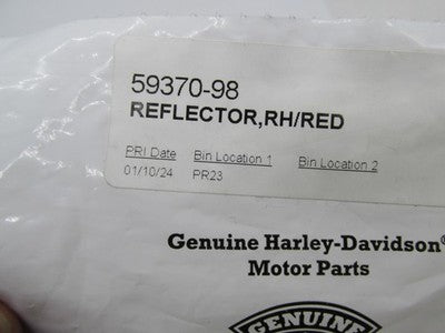 Harley Davidson Genuine NOS Right Side RH Red Reflector 59370-98