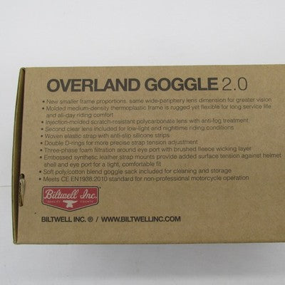 Biltwell Overland Goggles 2.0 Red/White/Blue 2111-5605-007 | 2601-2583