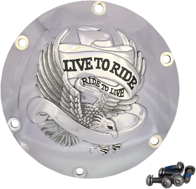 Drag Specialties Live to Ride Derby Cover Chrome 1107-0629