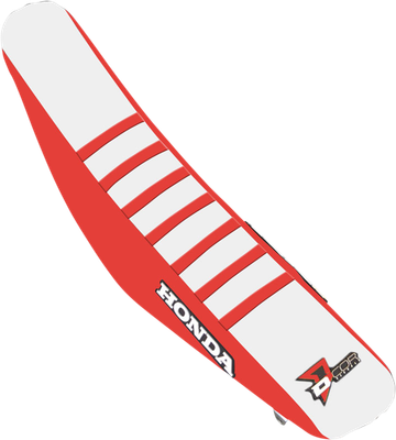 D'COR Seat Cover White/Red Ribs 3010504