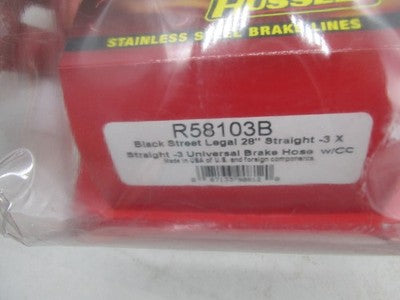 Russell 28" Renegade Black Uiversal Brake Line Hose R58103B