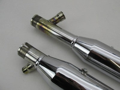 Pair of Harley Genuine Chrome Stock Softail Exhaust Mufflers 65924-03