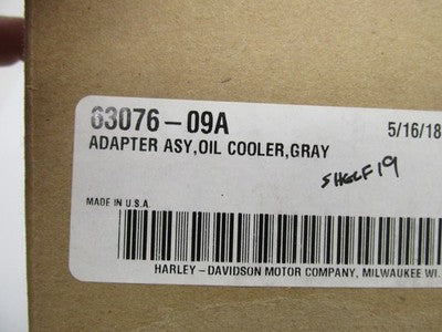Harley-Davidson Genuine OEM NOS CVO Oil Cooler Adapter Assembly, Gray