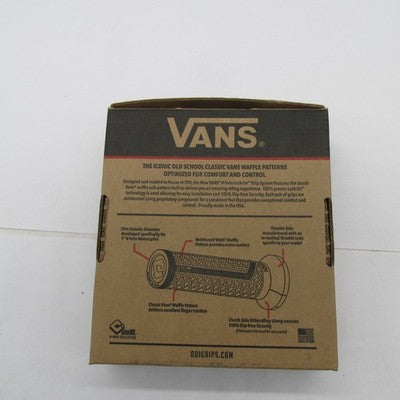 ODI Vans NIB V-Twin 1" Lock-On Grip HD TBW Set, Gum Rubber/Blk V31VHTW
