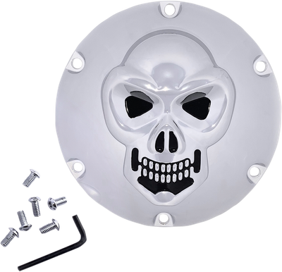 Drag Specialties 3-D Skull Derby Cover Chrome 1107-0631