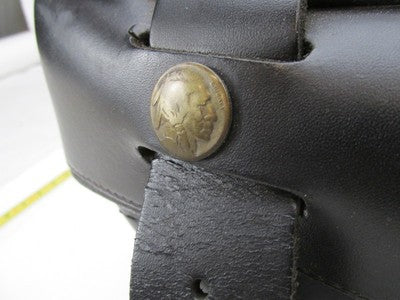 The Leatherworks Harley Black Left Side Single Lockable Saddlebag 19x1