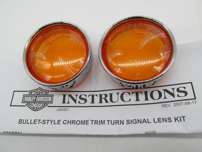 Harley Davidson Genuine NOS Bullet Turn Signal Trim Rings 69739-01