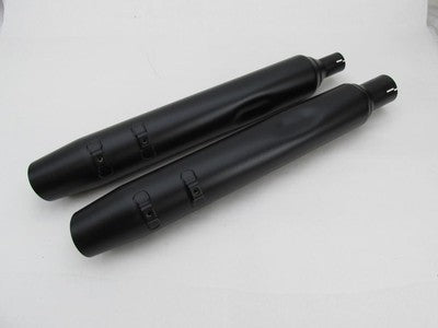 Pair of Harley-Davidson Genuine Black Exhaust Mufflers 64900766A & 649