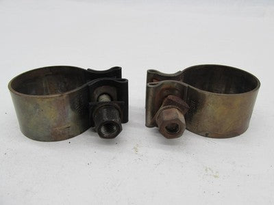 Pair of Harley-Davidson Genuine 1-3/4" 1.75" Exhaust Muffler Clamps
