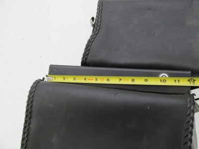 Pair of Auburn Black Leather Lockable Harley Davidson Saddlebags with
