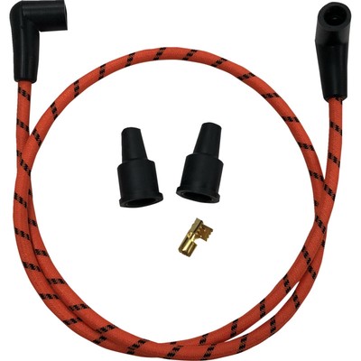 Drag Specialties Universal Braided Spark Plug Wires Orange/Black 2104-