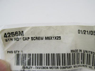 Lot of 4 Harley-Davidson Genuine NOS M6 X 1 X 25 Upright Cap Screws 42