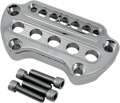 Joker Machine Indicator Light Handlebar Clamps Chrome Anodized 10-306C