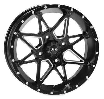 I.T.P. Tornado Ally Aluminum Wheels Matte Black 14X7 2+5 4/4 142195372