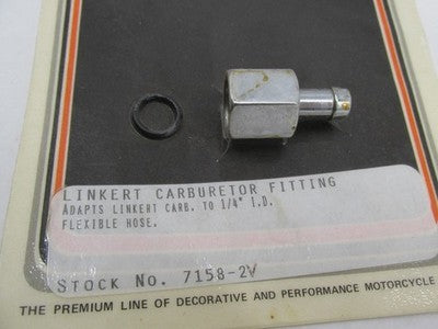 Colony Harley Davidson Linkert Carburetor Fitting 1/4" ID 7158-2